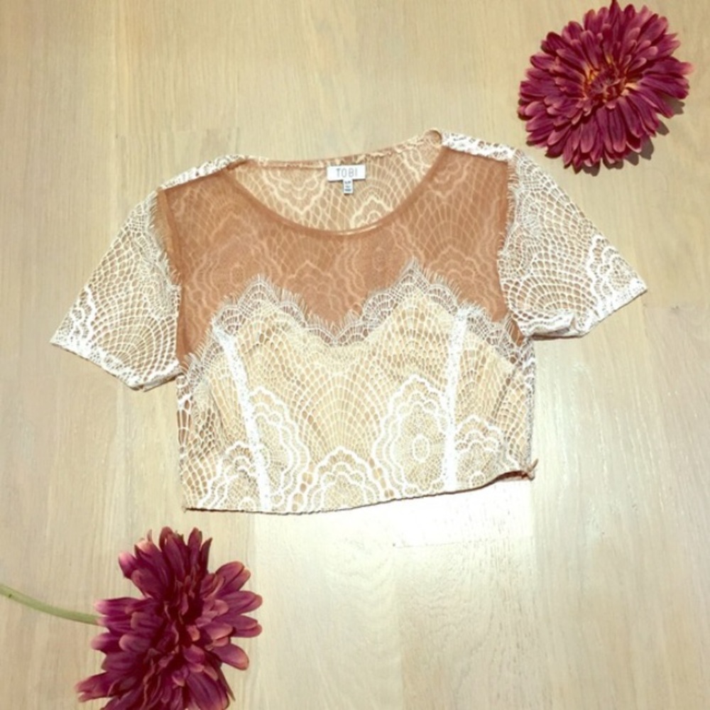Tobi Mesh Lace Crop Top only (For Love & Lemons inspired) - Picture 2 of 5